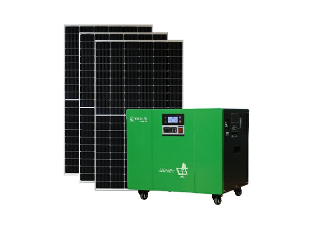 Solar power station setup for off-grid container living