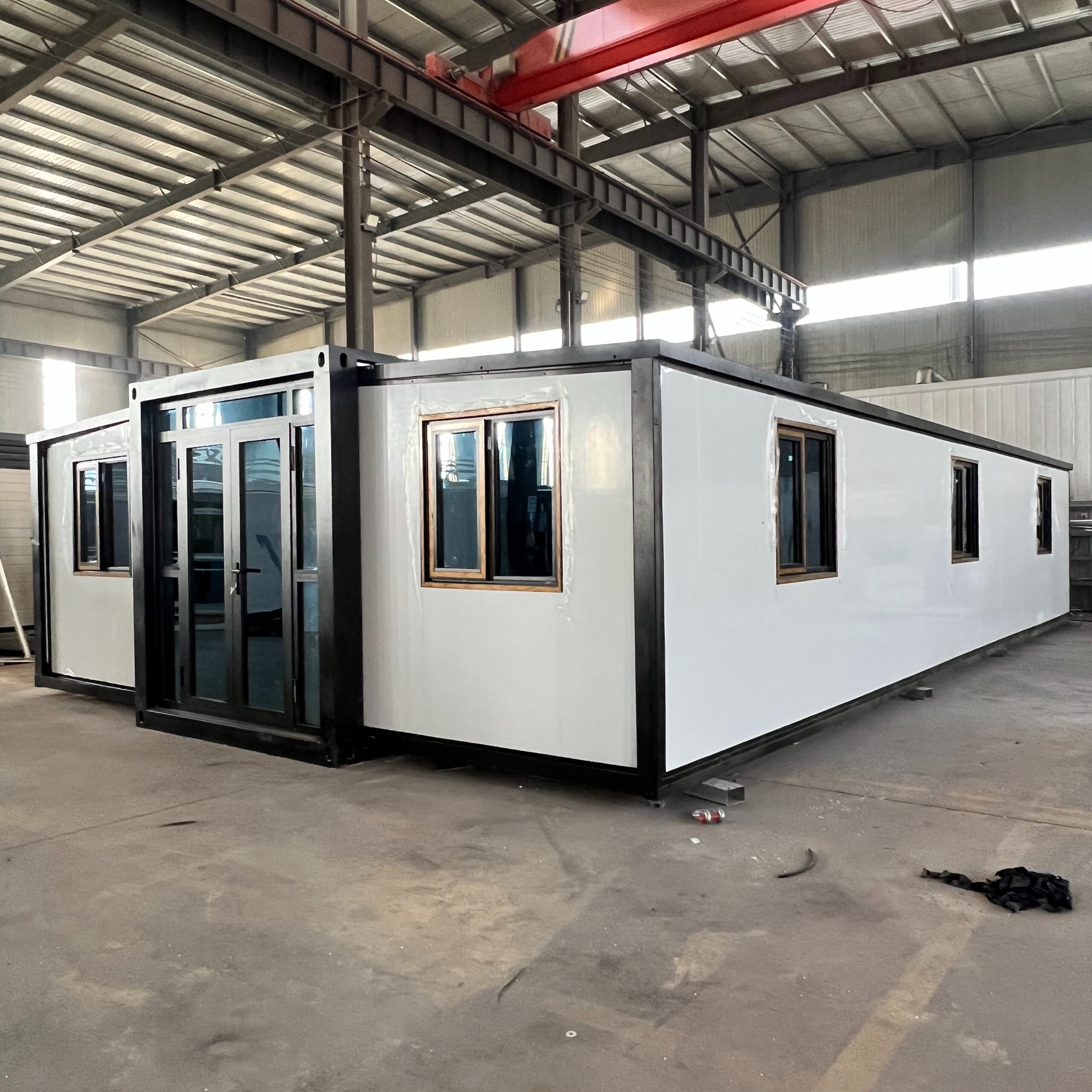 Expanded Double-Wing Container Home with Pitched Roof